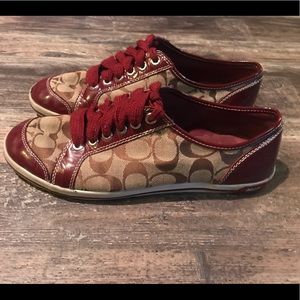 Sz 10 burgundy coach shoes